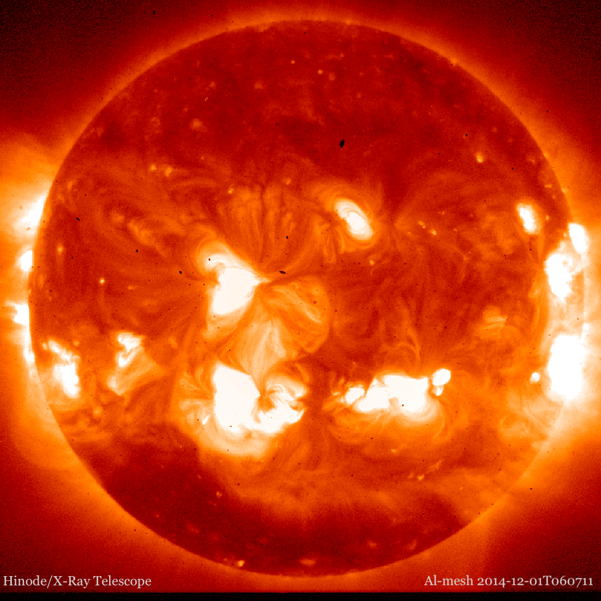 One of the first solar X-ray photographs from 1960